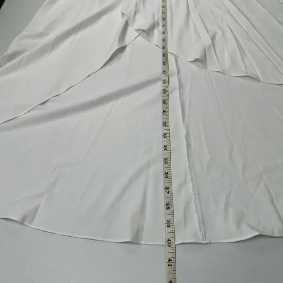 Halara Skirt Womens Medium White Breezeful High Low Ruffle Flowy Quick Dry Maxi - Picture 12 of 14
